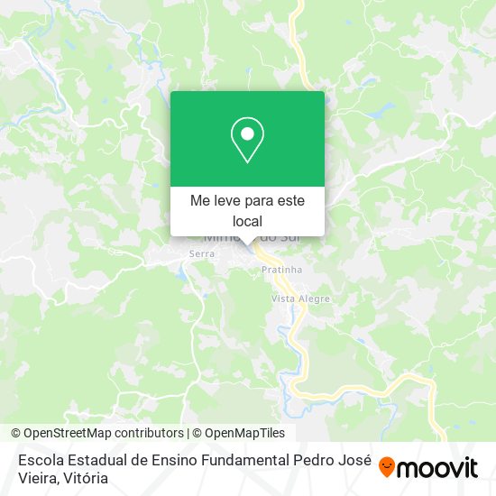 Escola Estadual de Ensino Fundamental Pedro José Vieira mapa