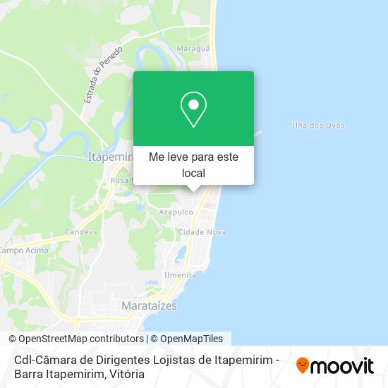 Cdl-Câmara de Dirigentes Lojistas de Itapemirim - Barra Itapemirim mapa
