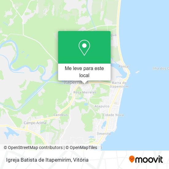 Igreja Batista de Itapemirim mapa