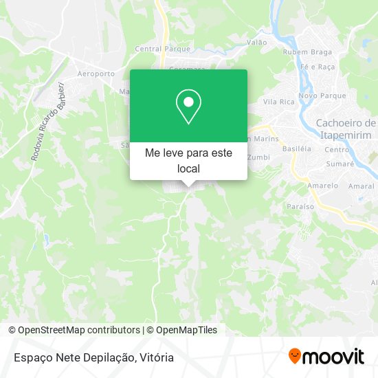 Espaço Nete Depilação mapa