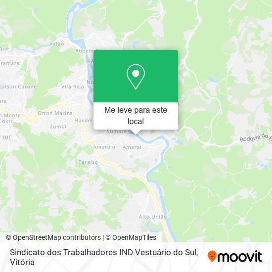 Sindicato dos Trabalhadores IND Vestuário do Sul mapa