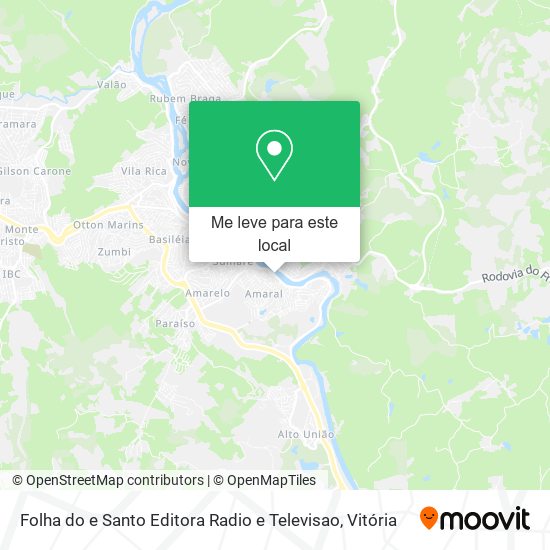 Folha do e Santo Editora Radio e Televisao mapa