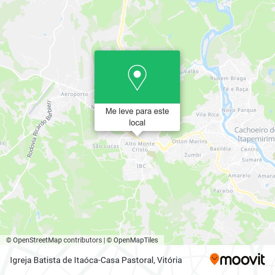 Igreja Batista de Itaóca-Casa Pastoral mapa