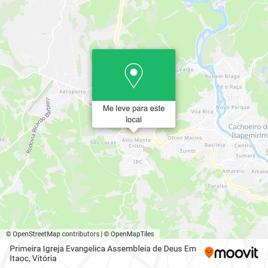 Primeira Igreja Evangelica Assembleia de Deus Em Itaoc mapa
