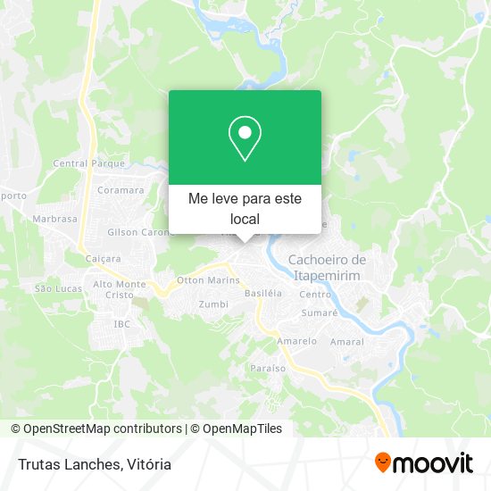 Trutas Lanches mapa