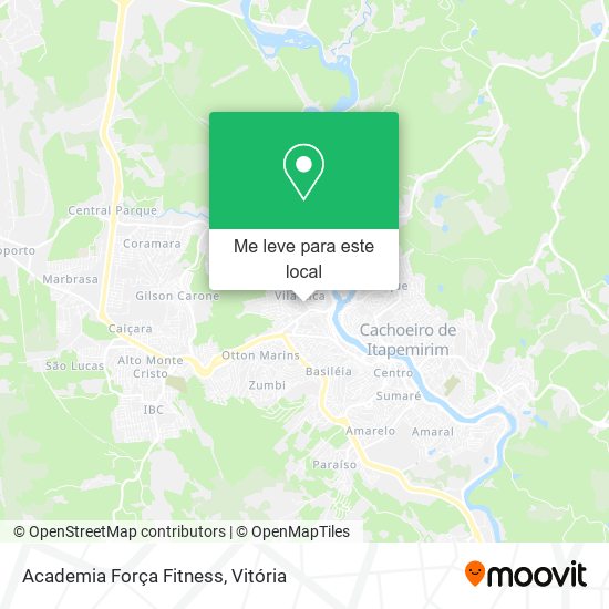 Academia Força Fitness mapa