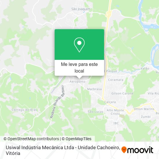 Usiwal Indústria Mecânica Ltda - Unidade Cachoeiro mapa