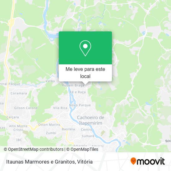 Itaunas Marmores e Granitos mapa