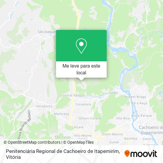Penitenciária Regional de Cachoeiro de Itapemirim mapa