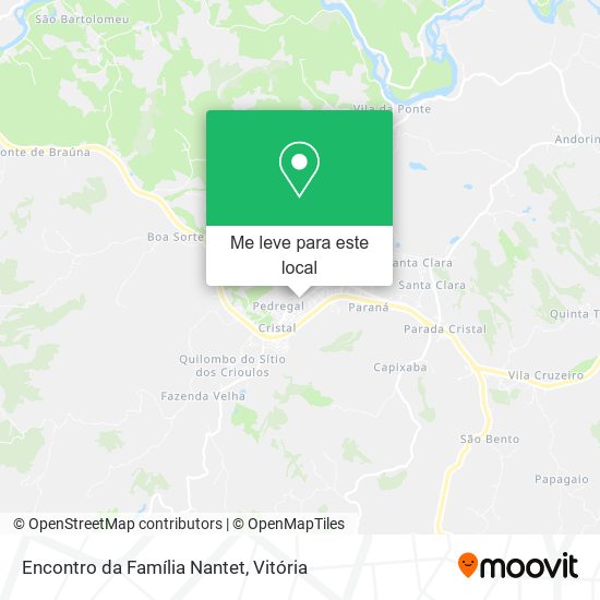 Encontro da Família Nantet mapa