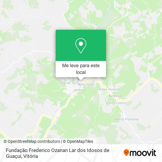 Fundação Frederico Ozanan Lar dos Idosos de Guaçuí mapa