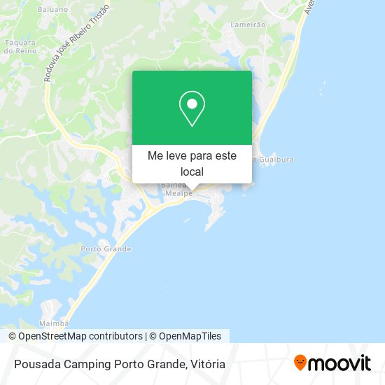Pousada Camping Porto Grande mapa