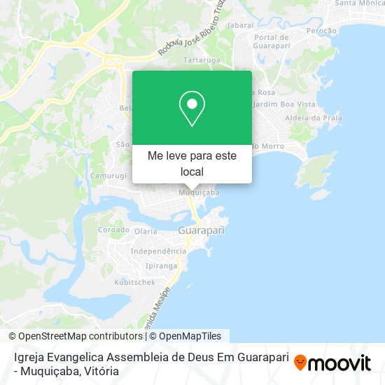 Igreja Evangelica Assembleia de Deus Em Guarapari - Muquiçaba mapa