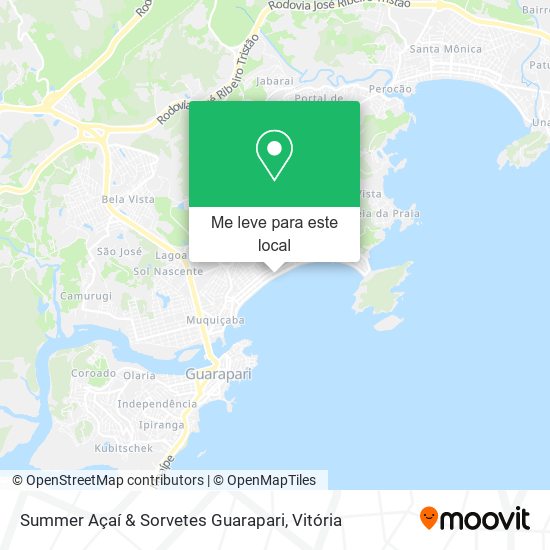 Summer Açaí & Sorvetes Guarapari mapa