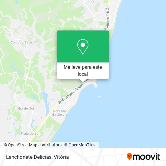 Lanchonete Delícias mapa