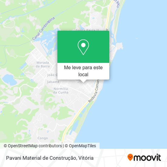 Pavani Material de Construção mapa