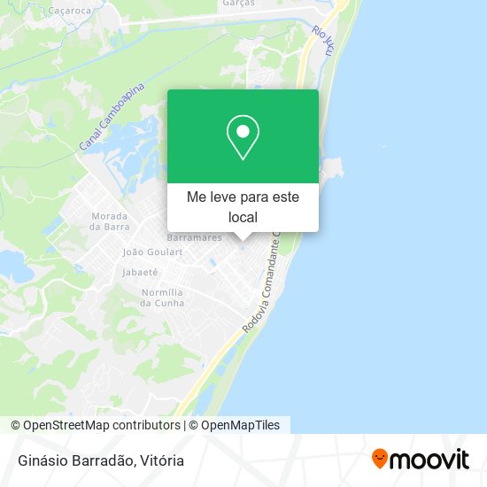 Ginásio Barradão mapa