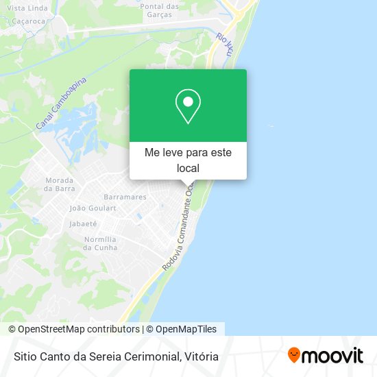 Sitio Canto da Sereia Cerimonial mapa