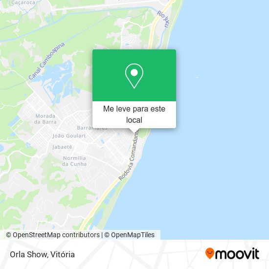 Orla Show mapa