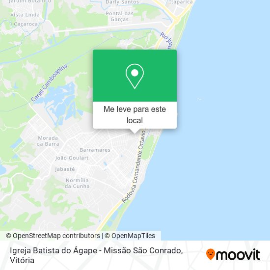 Igreja Batista do Ágape - Missão São Conrado mapa