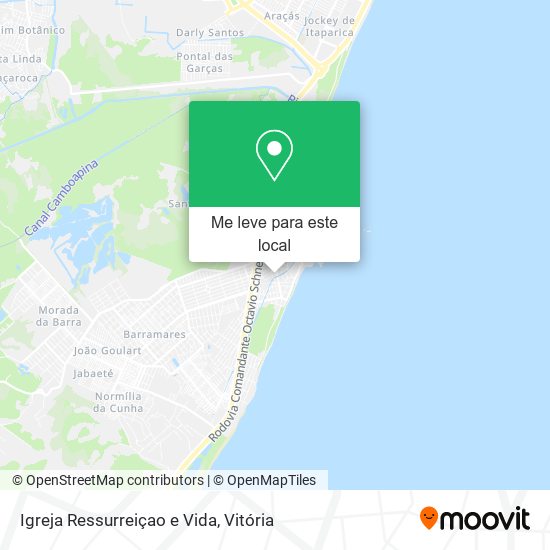 Igreja Ressurreiçao e Vida mapa