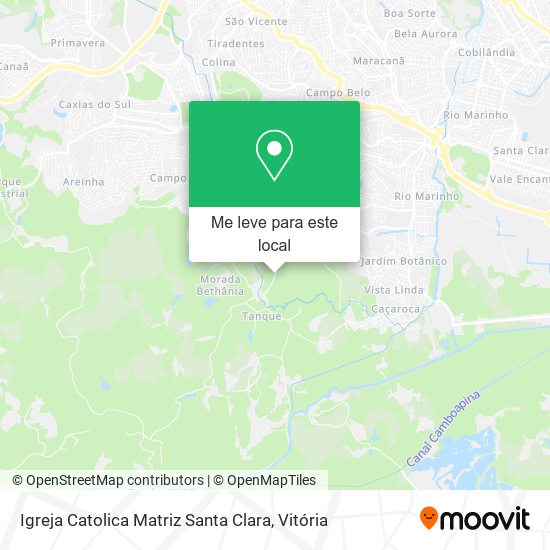 Igreja Catolica Matriz Santa Clara mapa