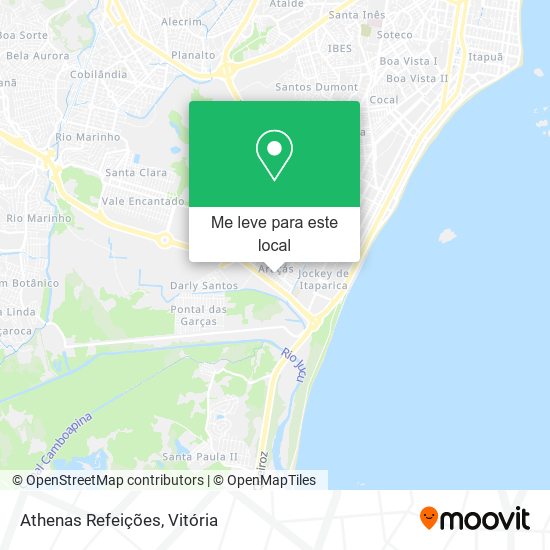 Athenas Refeições mapa