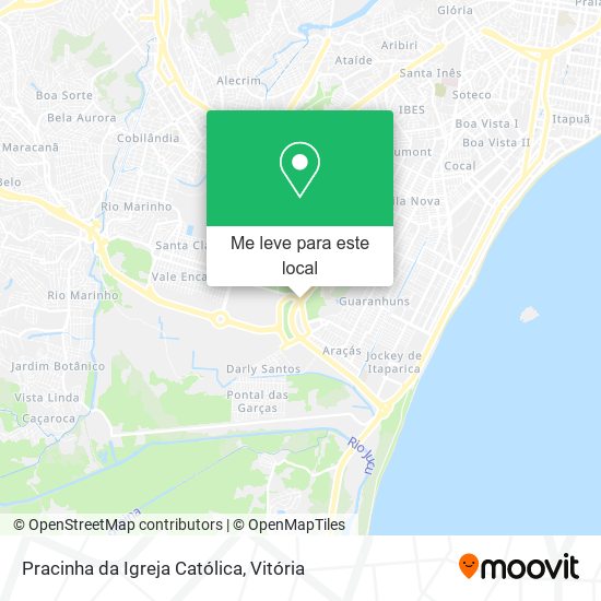 Pracinha da Igreja Católica mapa