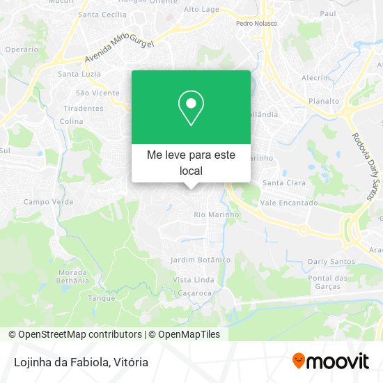 Lojinha da Fabiola mapa