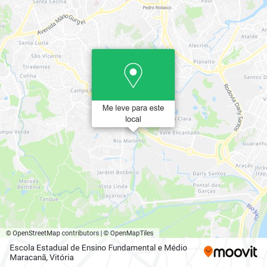 Escola Estadual de Ensino Fundamental e Médio Maracanã mapa
