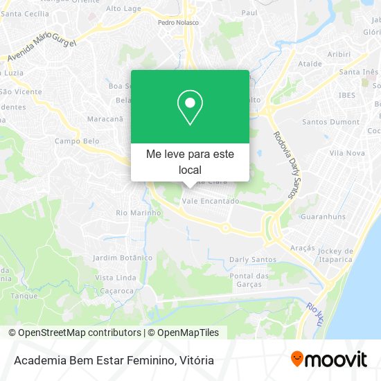 Academia Bem Estar Feminino mapa