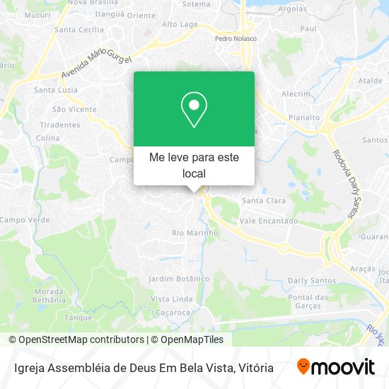 Igreja Assembléia de Deus Em Bela Vista mapa