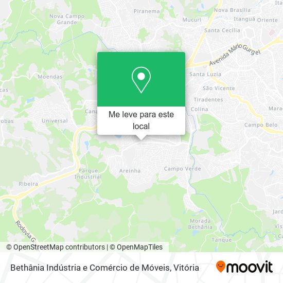 Bethânia Indústria e Comércio de Móveis mapa