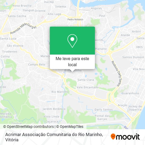 Acrimar Associação Comunitaria do Rio Marinho mapa