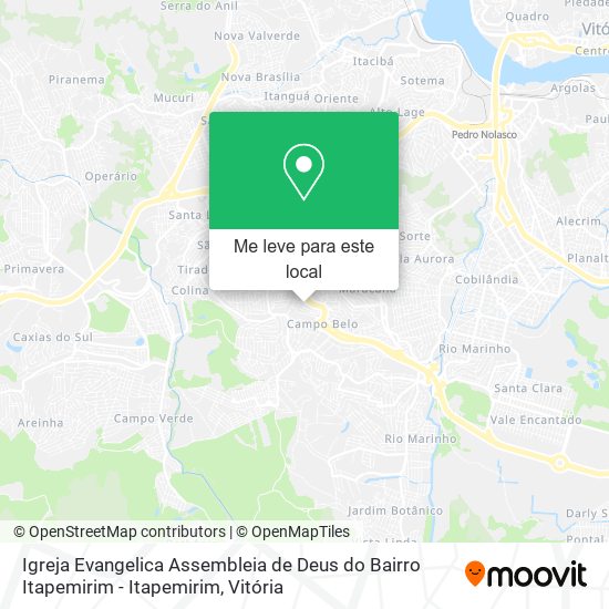 Igreja Evangelica Assembleia de Deus do Bairro Itapemirim - Itapemirim mapa
