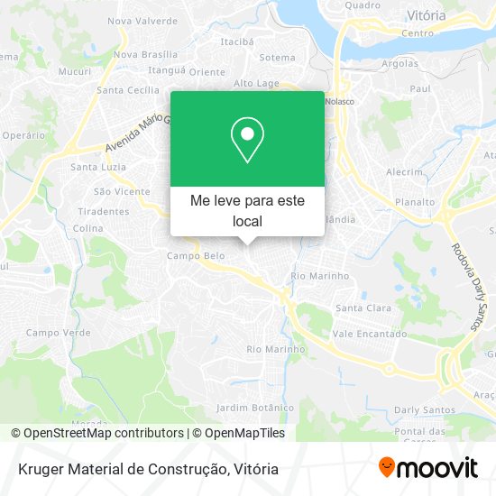 Kruger Material de Construção mapa