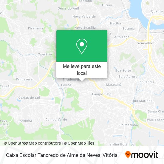 Caixa Escolar Tancredo de Almeida Neves mapa