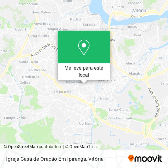 Igreja Casa de Oração Em Ipiranga mapa
