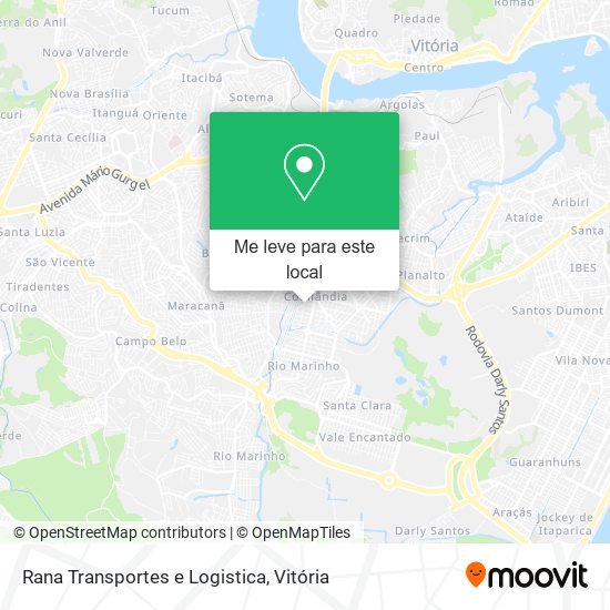 Rana Transportes e Logistica mapa