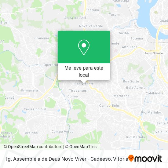 Ig. Assembléia de Deus Novo Viver - Cadeeso mapa
