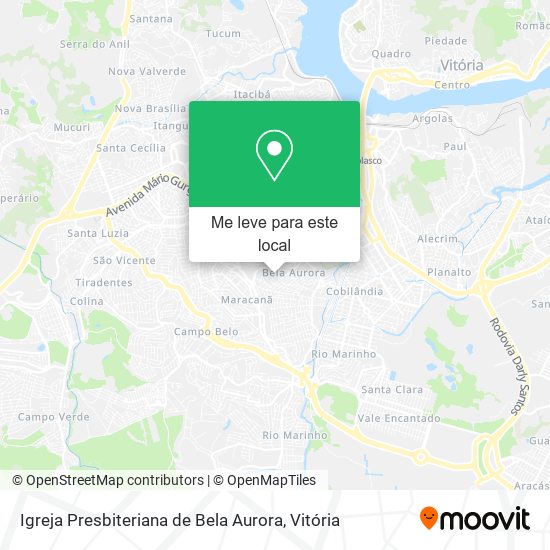 Igreja Presbiteriana de Bela Aurora mapa