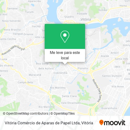 Vitória Comércio de Aparas de Papel Ltda mapa