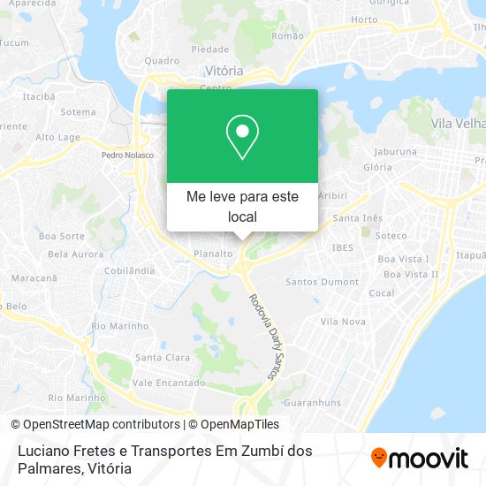 Luciano Fretes e Transportes Em Zumbí dos Palmares mapa