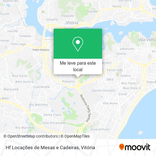 Hf Locações de Mesas e Cadeiras mapa