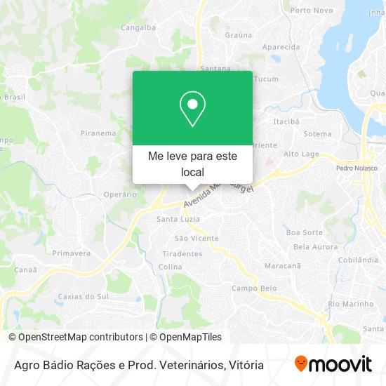 Agro Bádio Rações e Prod. Veterinários mapa