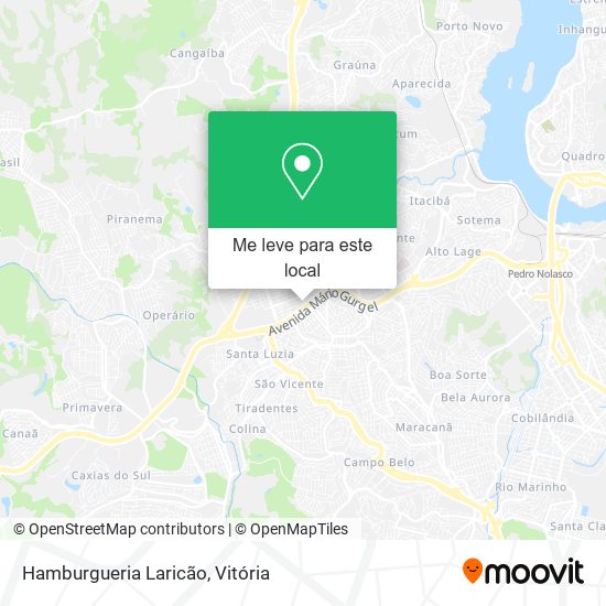 Hamburgueria Laricão mapa