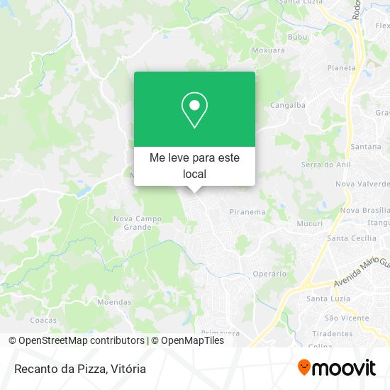 Recanto da Pizza mapa