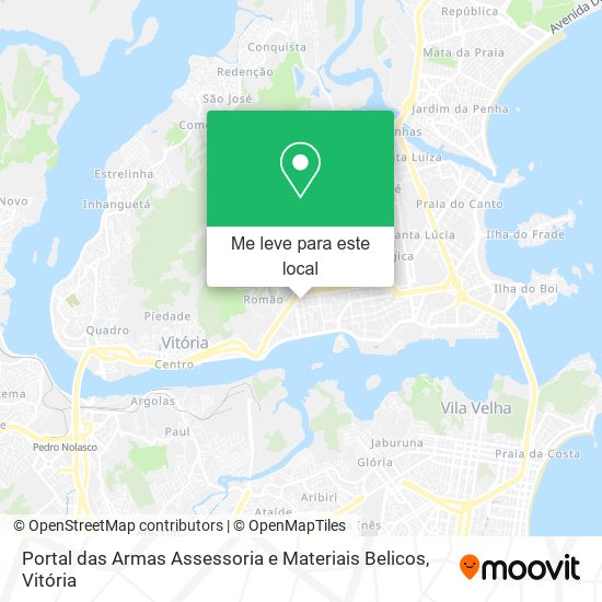 Portal das Armas Assessoria e Materiais Belicos mapa