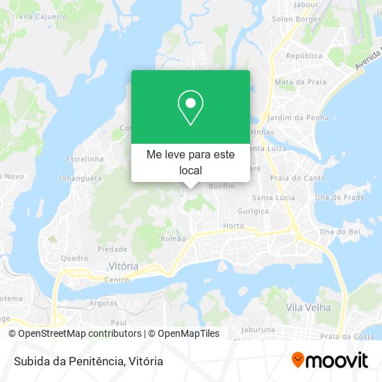 Subida da Penitência mapa