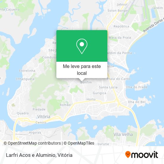 Larfri Acos e Aluminio mapa